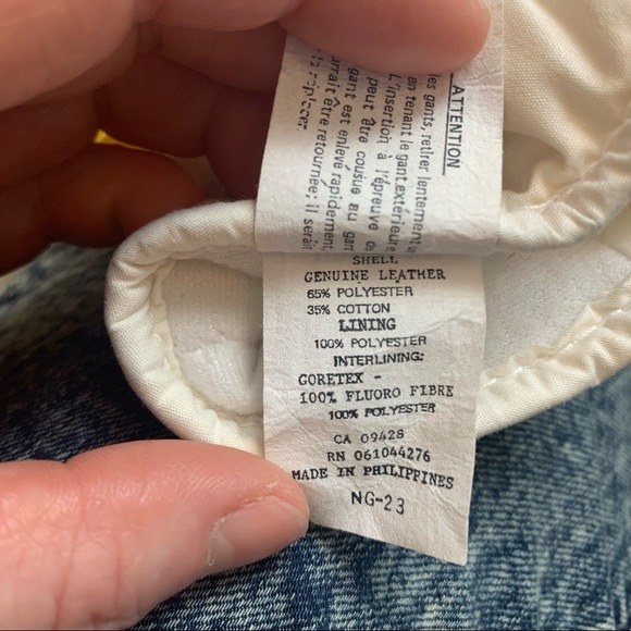 Vintage Nordica Goretex leather winter gloves size small - Picture 5 of 7